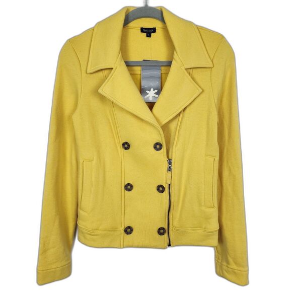 Splendid Jackets & Blazers - Splendid Double Breasted Yellow Moto Jacket Size S NWT